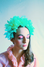 Load image into Gallery viewer, Green Vintage inspired ruffle Pastel Headpiece
