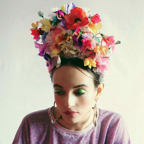Multicoloured flower crown