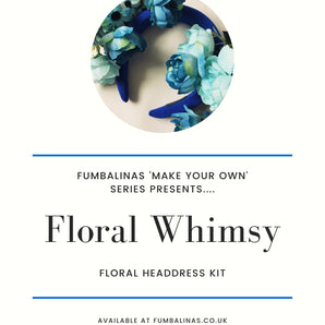 "Floral Whimsy" 'Blues Run the Game' Vintage Floral Headdress Kit and Tutorial