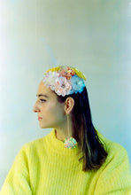 Load image into Gallery viewer, Sequin Pastel Iridescent Flower Skullcap
