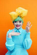 Load image into Gallery viewer, Yellow sequin Bow Turban
