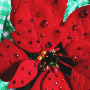 Red Jewelled Poinsettia Hair Clip *Order before 18th for Christmas post*