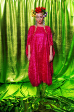 Load image into Gallery viewer, Cerise Pink Tinsel Maxi Dress
