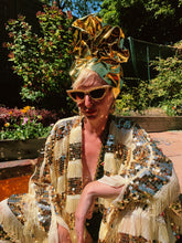 Load image into Gallery viewer, Sequin Fringing Tassel Robe in Gold and Cream
