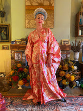 Load image into Gallery viewer, Brocade Pink and gold Gown UK 6 - 26
