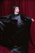 Load image into Gallery viewer, Sheer sequinned Free size Kaftan Maxi Dress UK 6 - 26
