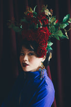 Load image into Gallery viewer, &#39;Roses are Red&#39; Velvet Rose headdress
