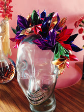 Load image into Gallery viewer, Metallic Chrome rainbow Origami Crown / Headdress
