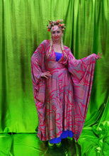 Load image into Gallery viewer, Purple and pink Geometric Kaftan Dress
