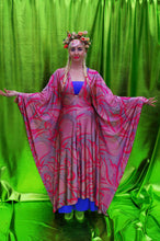 Load image into Gallery viewer, Purple and pink Geometric Kaftan Dress
