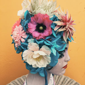 Vintage inspired Floral Flower Bonnet /hat