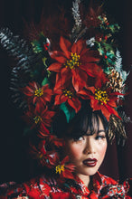 Load image into Gallery viewer, Christmas Poinsettia Flower headdress
