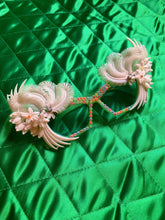 Load image into Gallery viewer, MEGA OTT - Feather and jewel encrusted pointy Dame Edna Glasses
