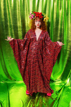Load image into Gallery viewer, Red and multicoloured Sequin Kaftan Gown
