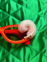 Load image into Gallery viewer, Hot Pink and Orange Feather and Jewel encrusted Glasses
