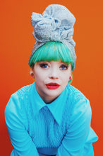Load image into Gallery viewer, Tinsel Top knot Turban
