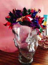 Load image into Gallery viewer, Metallic Chrome rainbow Origami Crown / Headdress
