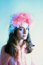 Load image into Gallery viewer, Pink Vintage inspired ruffle Pastel Headpiece
