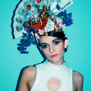 Geisha inspired Fan flower crown