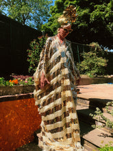 Load image into Gallery viewer, Sequin Fringing Tassel Robe in Gold and Cream
