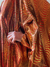 Load image into Gallery viewer, Bronze Gold and Red Glitter Kaftan Gown/Dress
