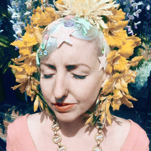Yellow flower crown / flower headband