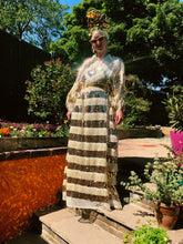 Load image into Gallery viewer, Sequin Fringing Tassel Robe in Gold and Cream
