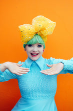 Load image into Gallery viewer, Yellow sequin Bow Turban
