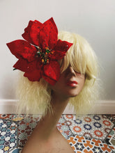 Load image into Gallery viewer, Jewelled Poinsettia Hair Clip *Order before 18th for Christmas post*
