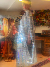 Load image into Gallery viewer, Silver Metallic Holographic/  Sequin Kaftan Gown / Dress
