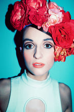 Load image into Gallery viewer, Deep pink roses flower crown
