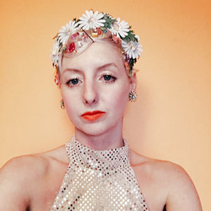 Plastic Iridescent Daisies Headdress