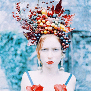 Multi coloured berries and leaves Autumnal Headdress