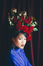 Load image into Gallery viewer, &#39;Roses are Red&#39; Velvet Rose headdress
