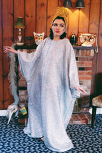 Load image into Gallery viewer, Metallic Tinsel Knit Kaftan Dress - SILVER *4 WEEK DELIVERY
