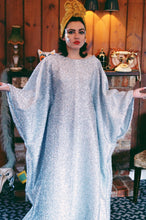 Load image into Gallery viewer, Metallic Tinsel Knit Kaftan Dress - SILVER *4 WEEK DELIVERY
