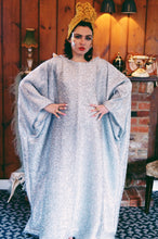 Load image into Gallery viewer, Metallic Tinsel Knit Kaftan Dress - SILVER *4 WEEK DELIVERY
