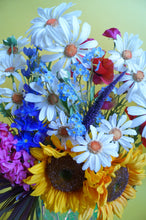 Load image into Gallery viewer, Multi coloured floral Summer Sunflower Festival Costume Headdress

