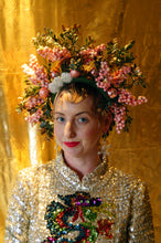 Load image into Gallery viewer, Pink Glitter Blossom Titiania Headdress
