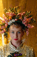 Load image into Gallery viewer, Pink Glitter Blossom Titiania Headdress
