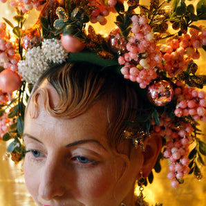 Pink Glitter Blossom Titiania Headdress