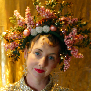 Pink Glitter Blossom Titiania Headdress