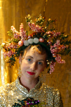 Load image into Gallery viewer, Pink Glitter Blossom Titiania Headdress
