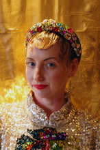 Load image into Gallery viewer, Olive Green Rainbow Gemstone  Headband
