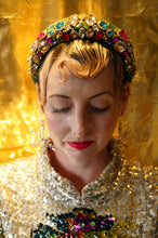 Load image into Gallery viewer, Olive Green Rainbow Gemstone  Headband

