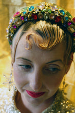 Load image into Gallery viewer, Olive Green Rainbow Gemstone  Headband
