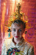 Load image into Gallery viewer, Gold Tack Merry Christmas Angel Headband
