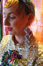 Load image into Gallery viewer, Icicle Blue Long Dangle and Drop earrings
