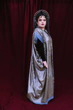 Load image into Gallery viewer, Couture Heavily sequinned Grey shiny/matte Free size Robe UK 6 - 26
