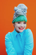 Load image into Gallery viewer, Tinsel Top knot Turban
